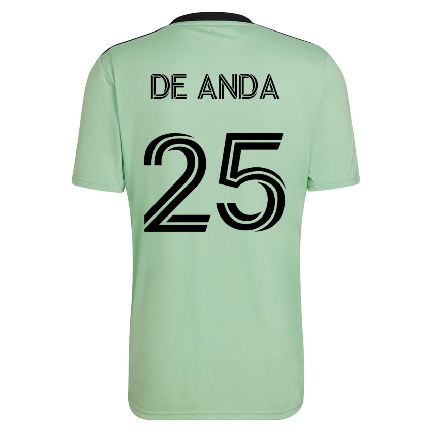 Herren Anthony De Anda #25 Hellgrün Auswärtstrikot Trikot 2023/24 T-Shirt