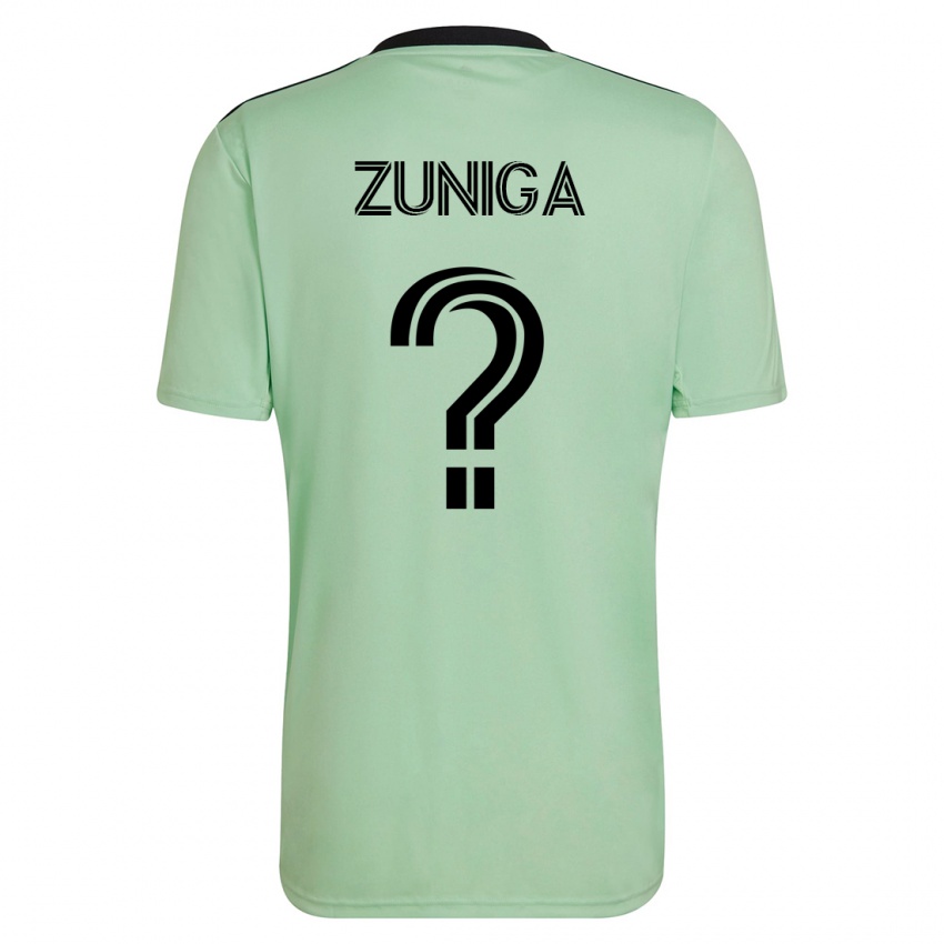Herren Abner Zuñiga #0 Hellgrün Auswärtstrikot Trikot 2023/24 T-Shirt