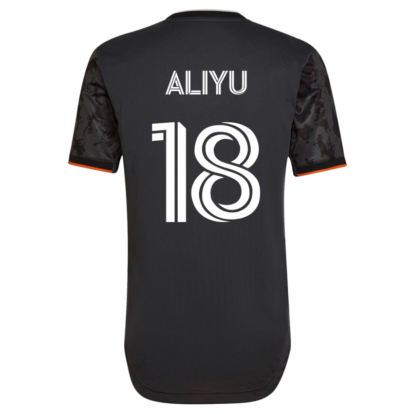 Herren Ibrahim Aliyu #18 Schwarz Auswärtstrikot Trikot 2023/24 T-Shirt