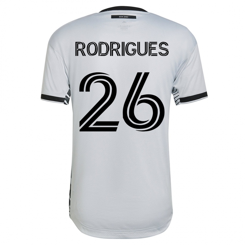 Herren Rodrigues #26 Weiß Auswärtstrikot Trikot 2023/24 T-Shirt