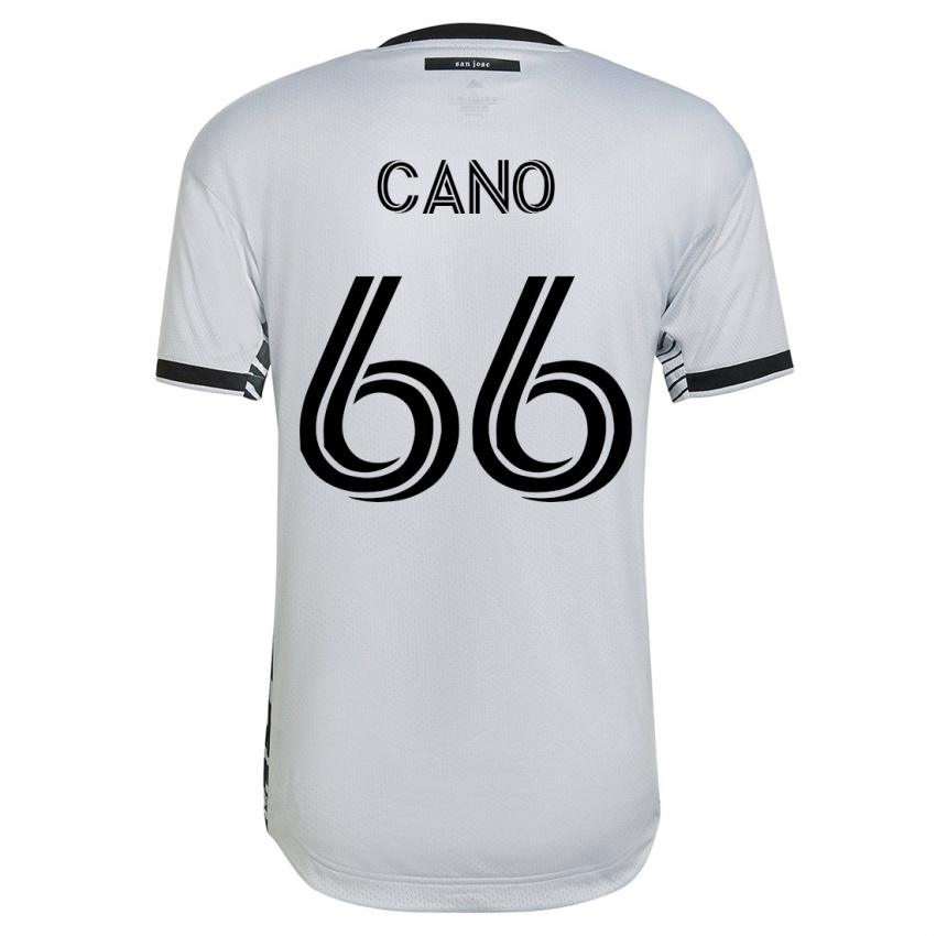 Herren Alejandro Cano #66 Weiß Auswärtstrikot Trikot 2023/24 T-Shirt
