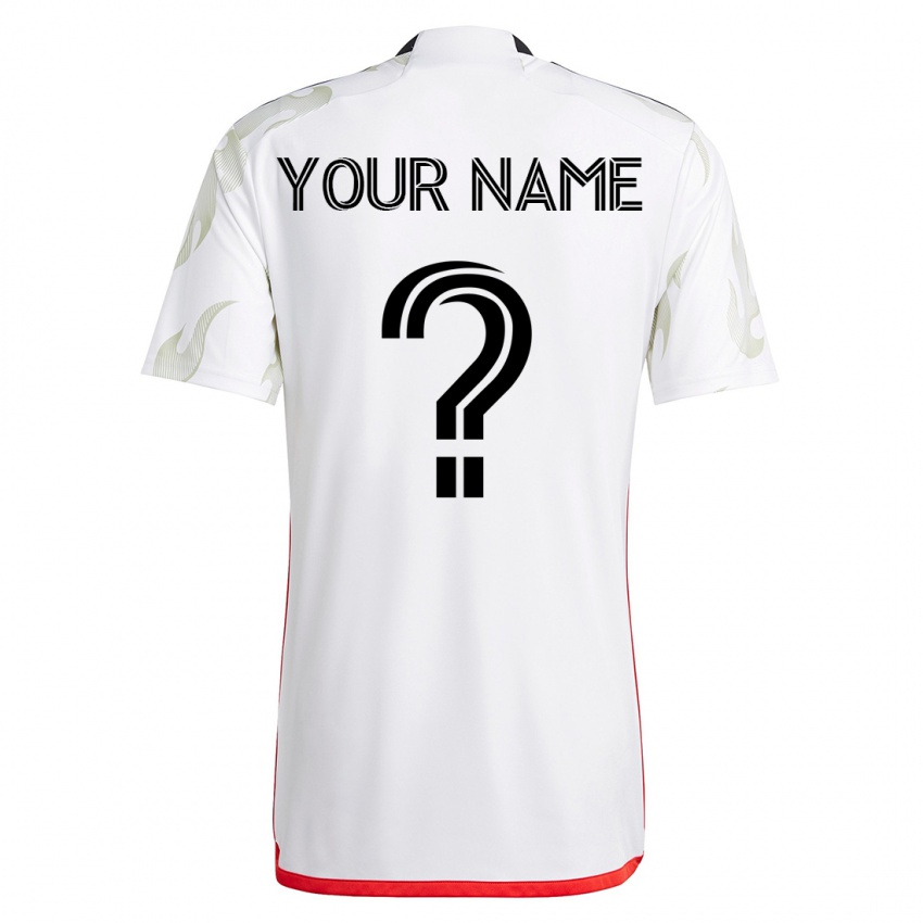 Herren Ihren Namen #0 Weiß Auswärtstrikot Trikot 2023/24 T-Shirt