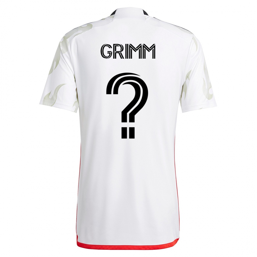 Herren Mason Grimm #0 Weiß Auswärtstrikot Trikot 2023/24 T-Shirt