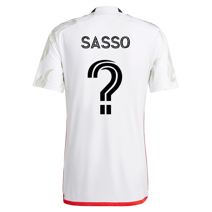 Herren Gino Sasso #0 Weiß Auswärtstrikot Trikot 2023/24 T-Shirt