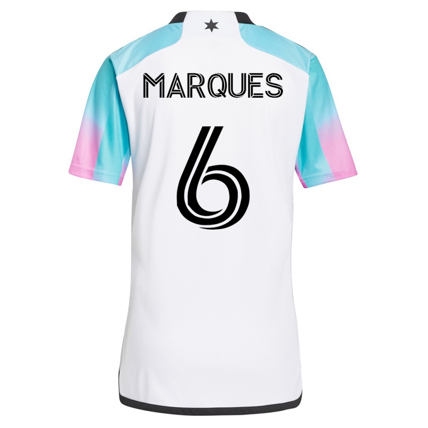 Herren Mikael Marqués #6 Weiß Auswärtstrikot Trikot 2023/24 T-Shirt