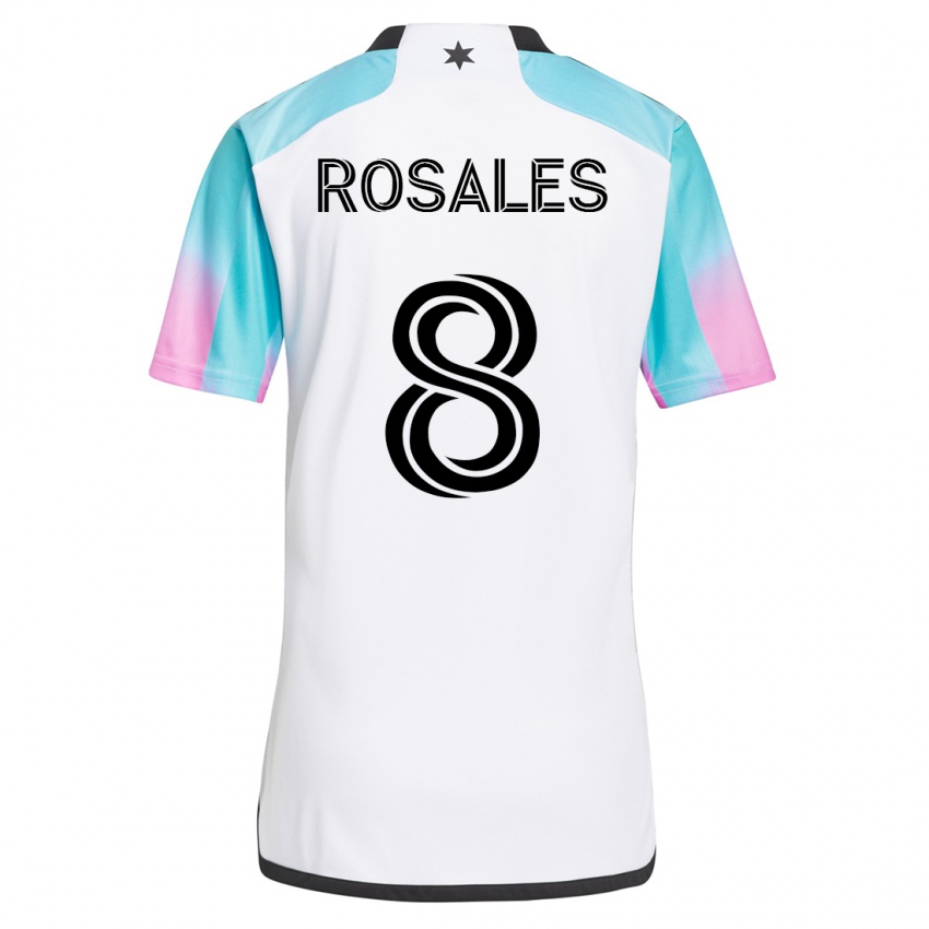 Herren Joseph Rosales #8 Weiß Auswärtstrikot Trikot 2023/24 T-Shirt