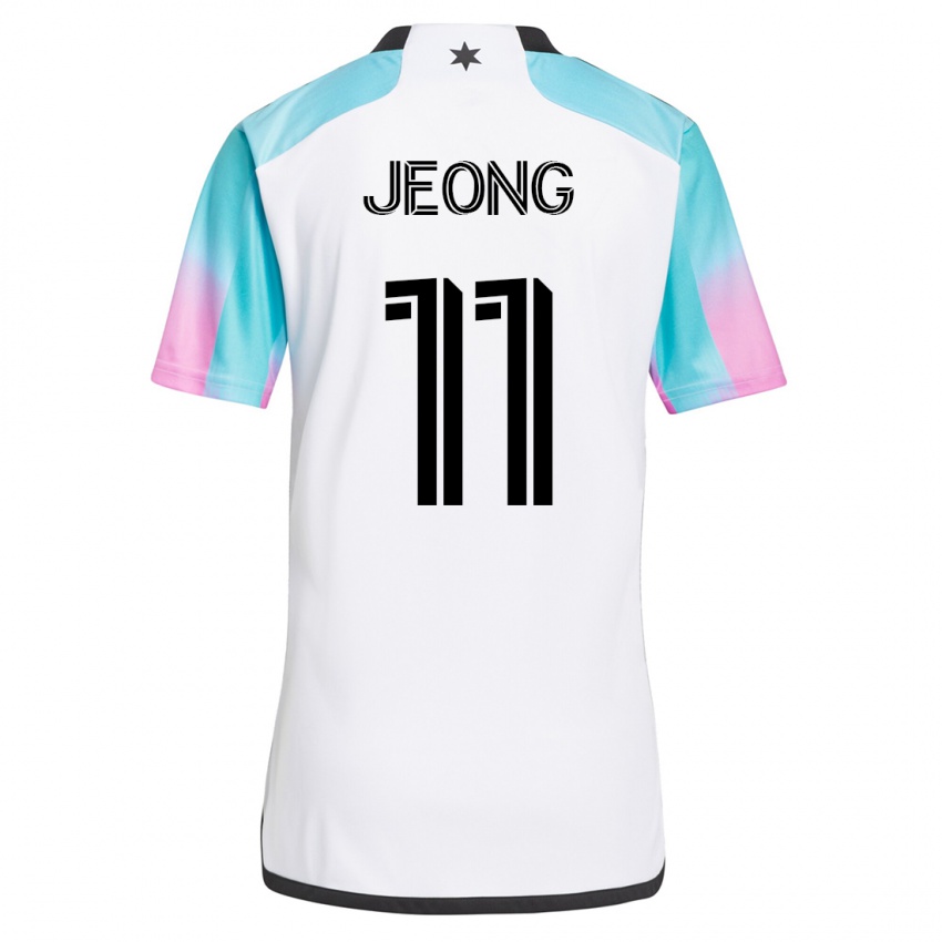 Herren Sang-Bin Jeong #11 Weiß Auswärtstrikot Trikot 2023/24 T-Shirt