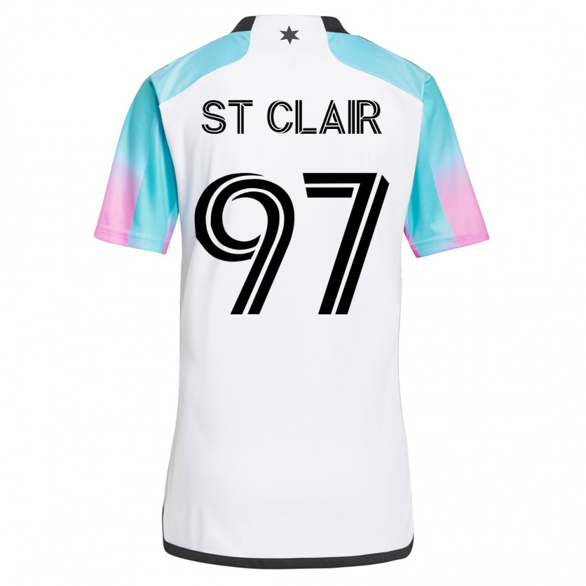 Herren Dayne St. Clair #97 Weiß Auswärtstrikot Trikot 2023/24 T-Shirt