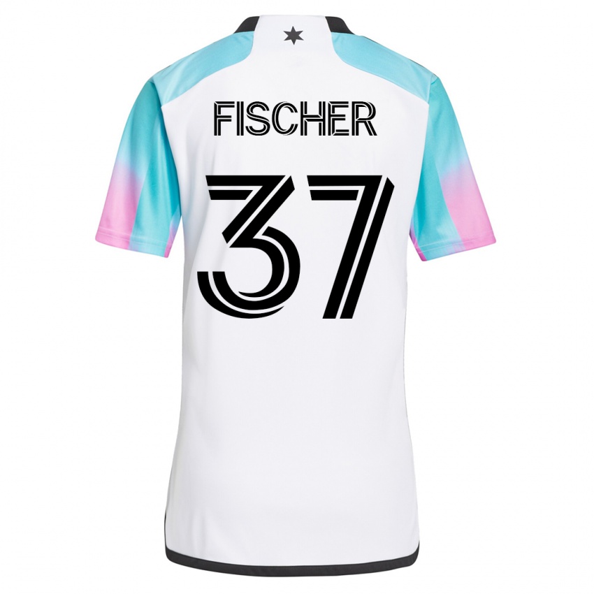Herren Britton Fischer #37 Weiß Auswärtstrikot Trikot 2023/24 T-Shirt