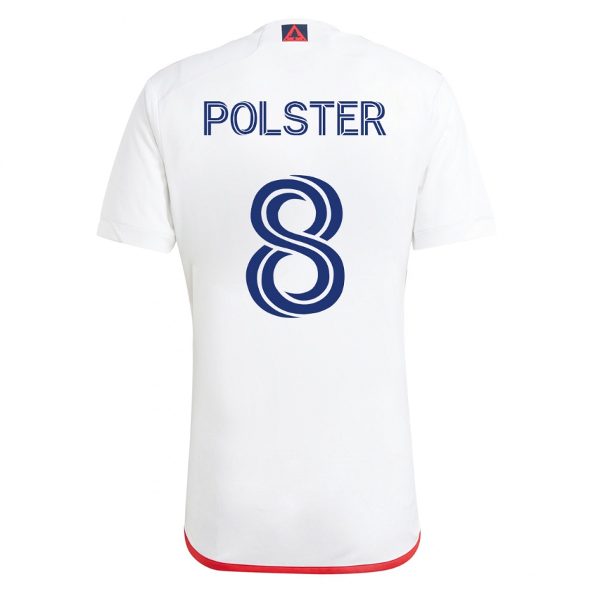 Herren Matt Polster #8 Weiß Rot Auswärtstrikot Trikot 2023/24 T-Shirt