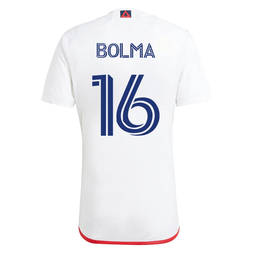 Herren Josh Bolma #16 Weiß Rot Auswärtstrikot Trikot 2023/24 T-Shirt