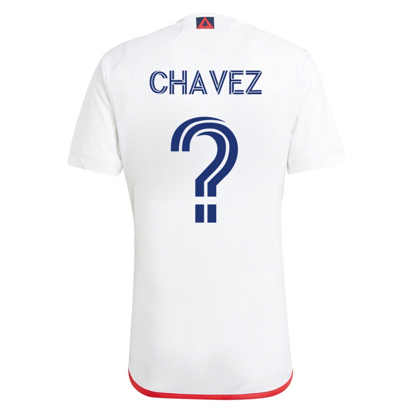 Herren Gabriel Chávez #0 Weiß Rot Auswärtstrikot Trikot 2023/24 T-Shirt