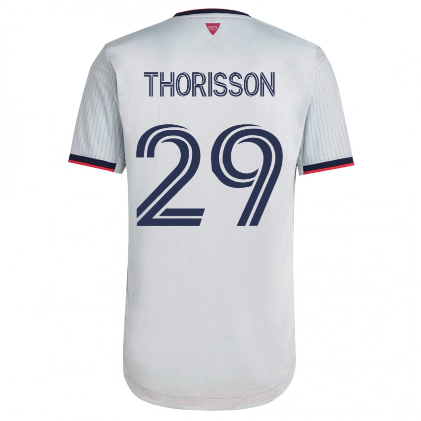 Herren Nökkvi Thórisson #29 Weiß Auswärtstrikot Trikot 2023/24 T-Shirt
