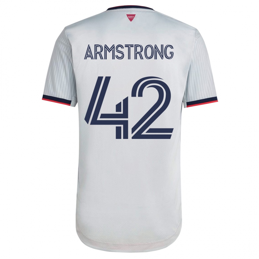 Herren Ezra Armstrong #42 Weiß Auswärtstrikot Trikot 2023/24 T-Shirt
