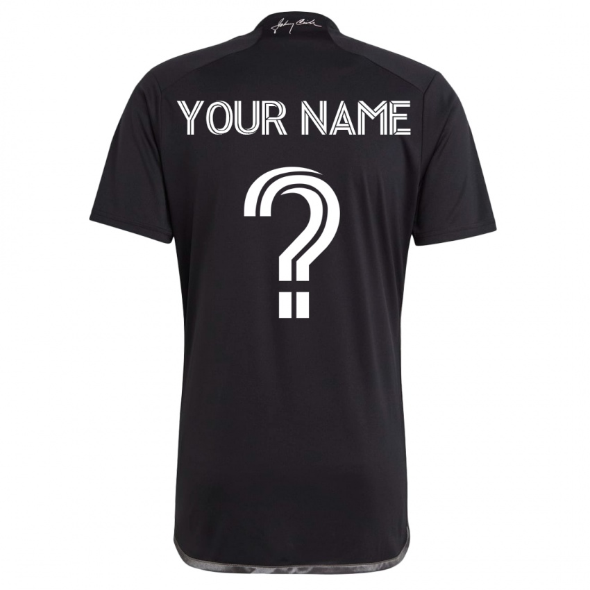 Herren Ihren Namen #0 Schwarz Auswärtstrikot Trikot 2023/24 T-Shirt