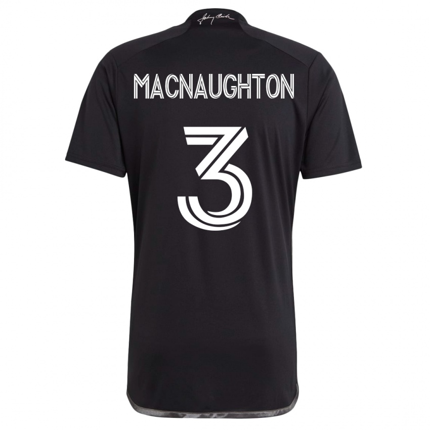 Herren Lukas Macnaughton #3 Schwarz Auswärtstrikot Trikot 2023/24 T-Shirt