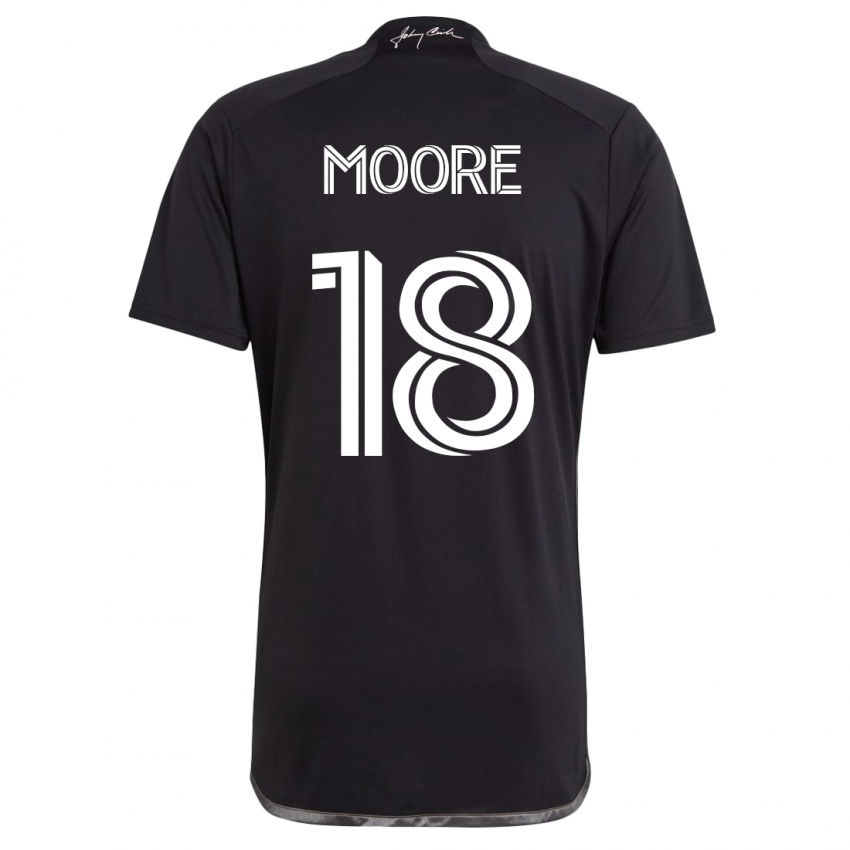Herren Shaq Moore #18 Schwarz Auswärtstrikot Trikot 2023/24 T-Shirt