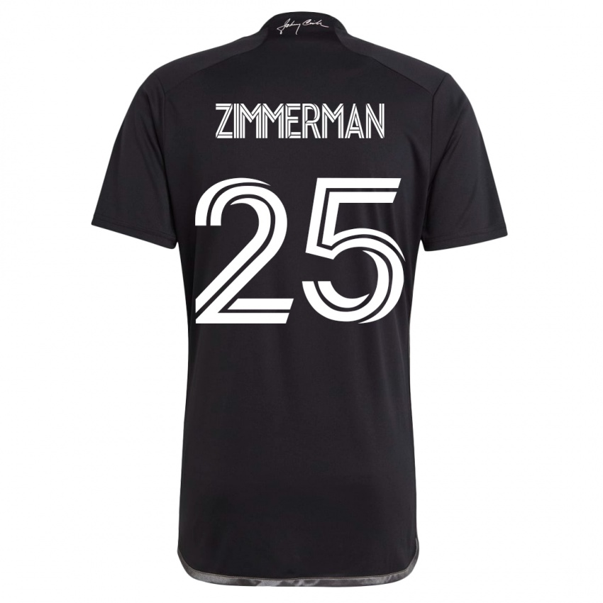 Herren Walker Zimmerman #25 Schwarz Auswärtstrikot Trikot 2023/24 T-Shirt