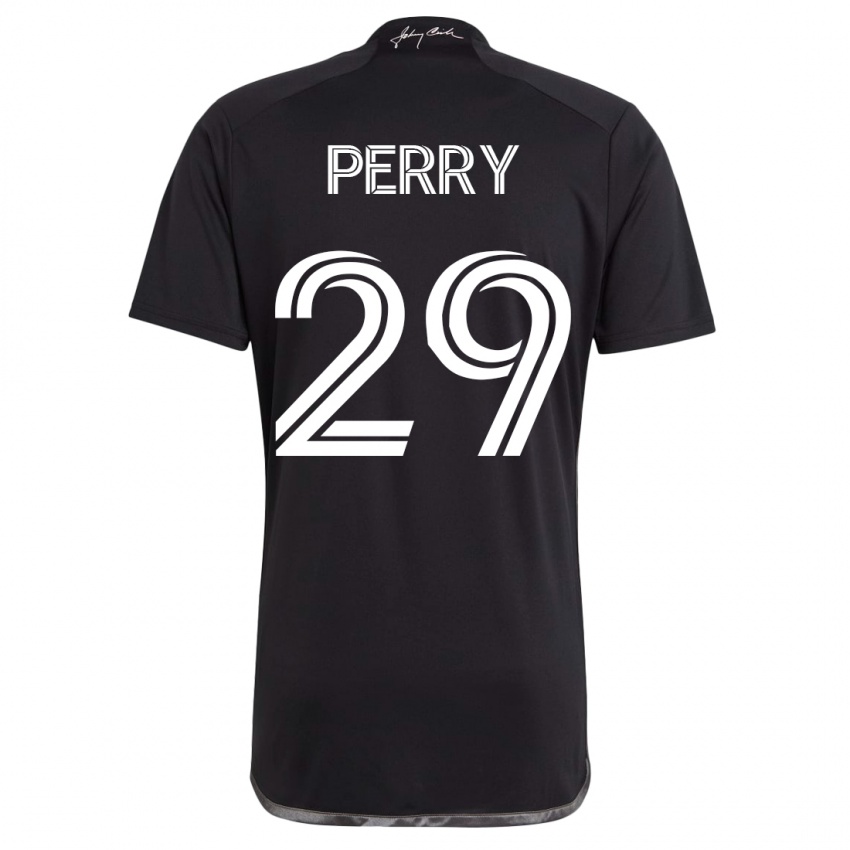 Herren Nebiyou Perry #29 Schwarz Auswärtstrikot Trikot 2023/24 T-Shirt