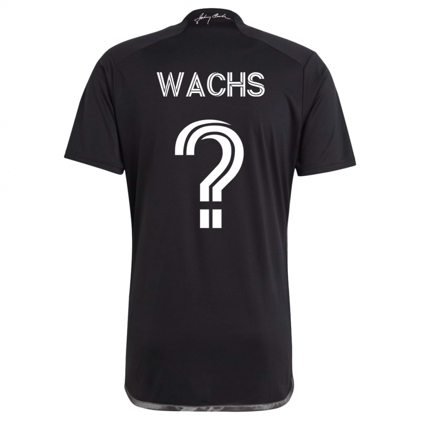 Herren Eli Wachs #0 Schwarz Auswärtstrikot Trikot 2023/24 T-Shirt