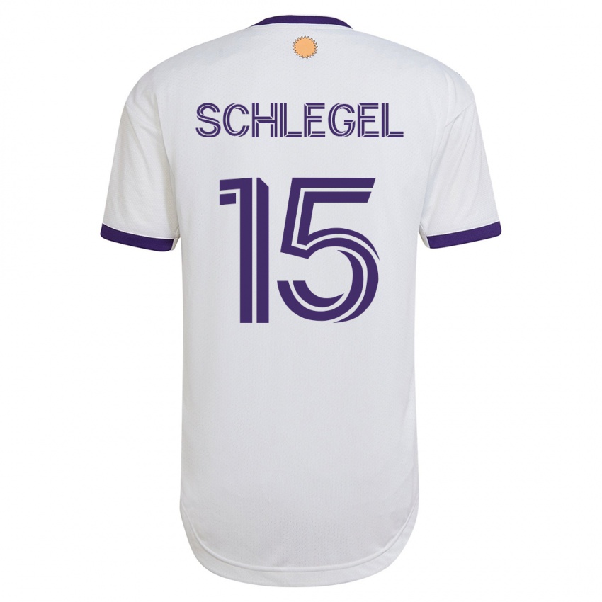 Herren Rodrigo Schlegel #15 Weiß Auswärtstrikot Trikot 2023/24 T-Shirt