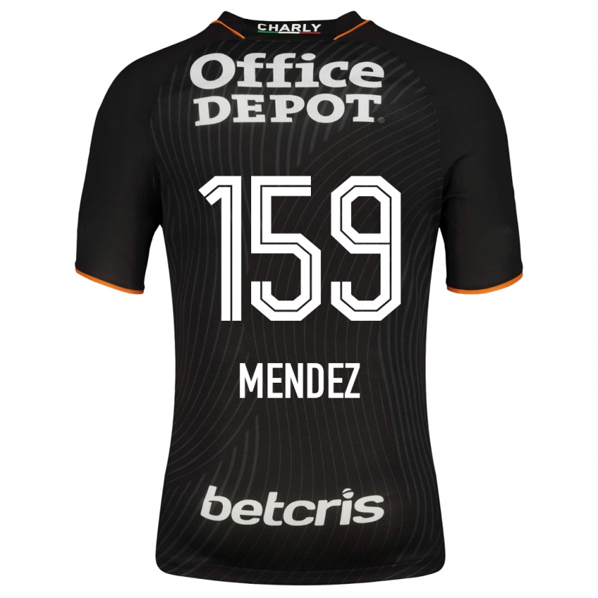 Herren Daniel Méndez #159 Schwarz Auswärtstrikot Trikot 2023/24 T-Shirt