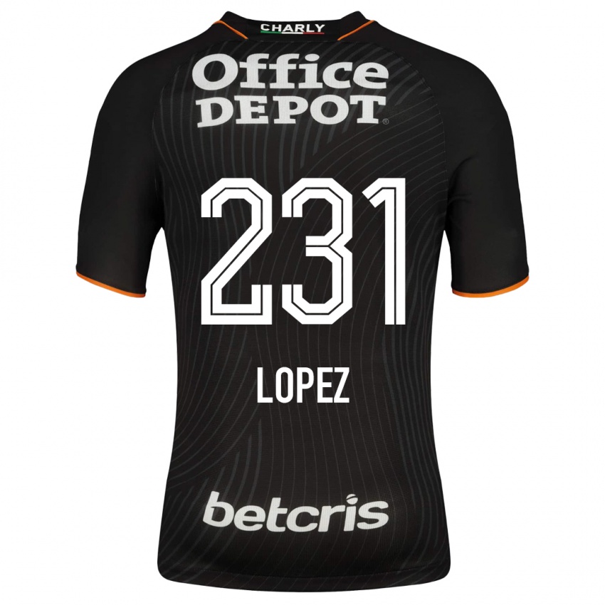 Herren Víctor López #231 Schwarz Auswärtstrikot Trikot 2023/24 T-Shirt