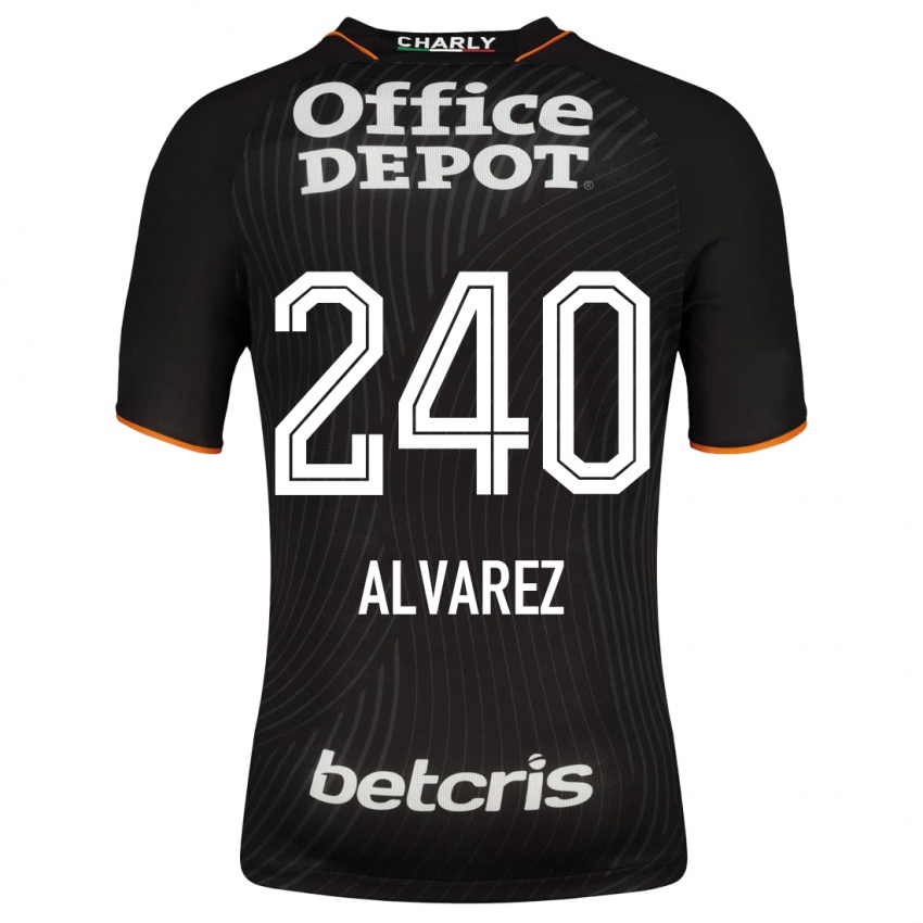 Herren Gael Álvarez #240 Schwarz Auswärtstrikot Trikot 2023/24 T-Shirt