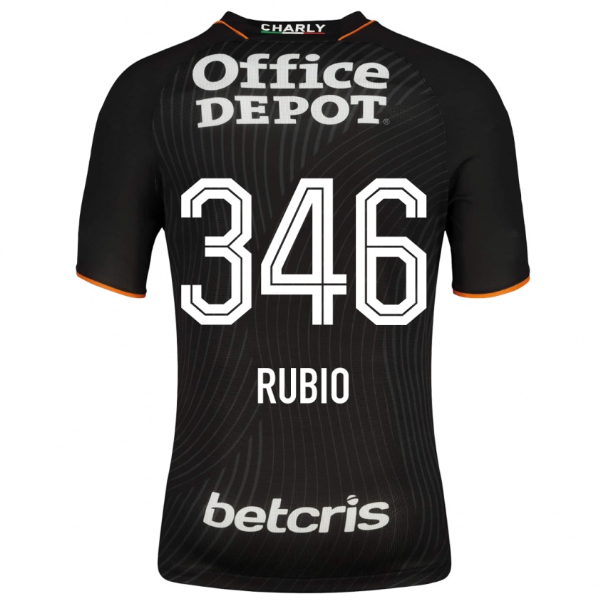 Herren Mateo Rubio #346 Schwarz Auswärtstrikot Trikot 2023/24 T-Shirt