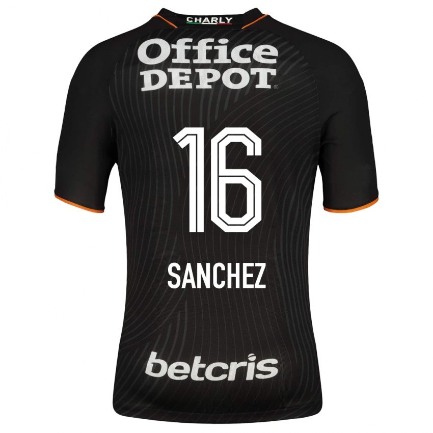 Herren Vanessa Sanchez #16 Schwarz Auswärtstrikot Trikot 2023/24 T-Shirt