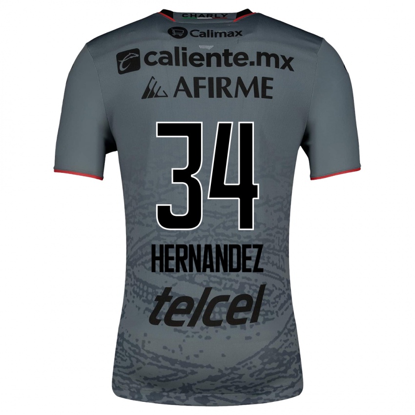 Herren Kimberly Hernandez #34 Grau Auswärtstrikot Trikot 2023/24 T-Shirt