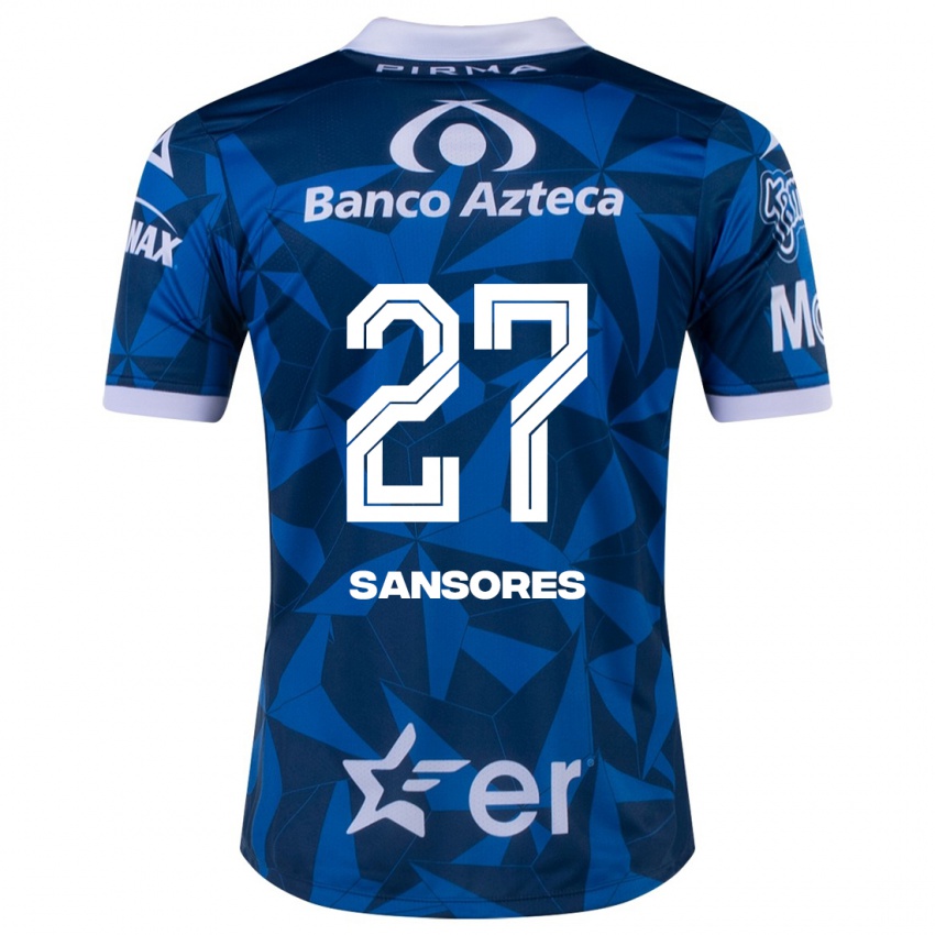 Herren Miguel Sansores #27 Blau Auswärtstrikot Trikot 2023/24 T-Shirt