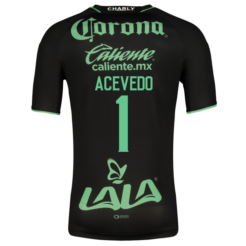 Herren Carlos Acevedo #1 Schwarz Auswärtstrikot Trikot 2023/24 T-Shirt