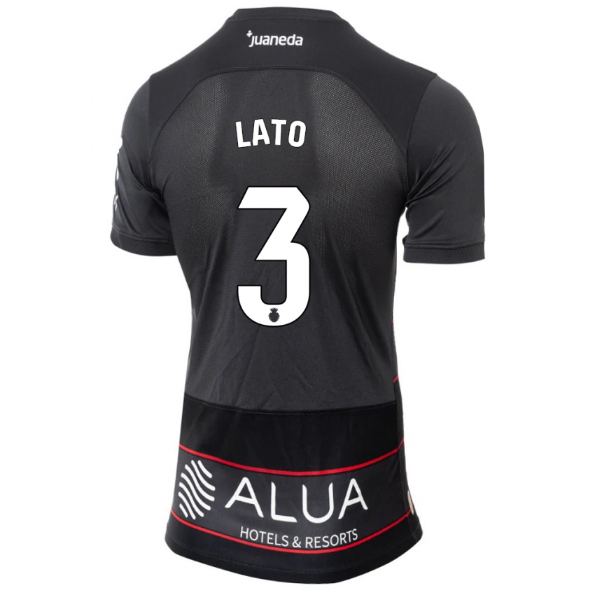 Herren Toni Lato #3 Schwarz Auswärtstrikot Trikot 2023/24 T-Shirt