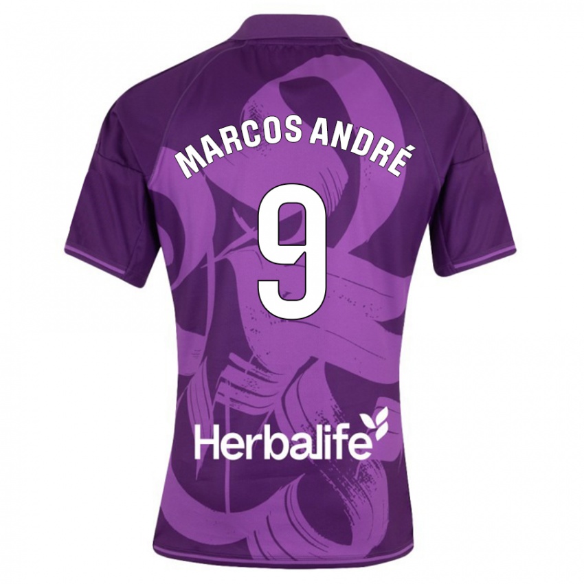 Herren Marcos André #9 Violett Auswärtstrikot Trikot 2023/24 T-Shirt