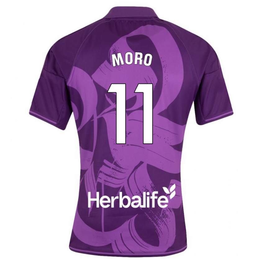 Herren Raul Moro #11 Violett Auswärtstrikot Trikot 2023/24 T-Shirt