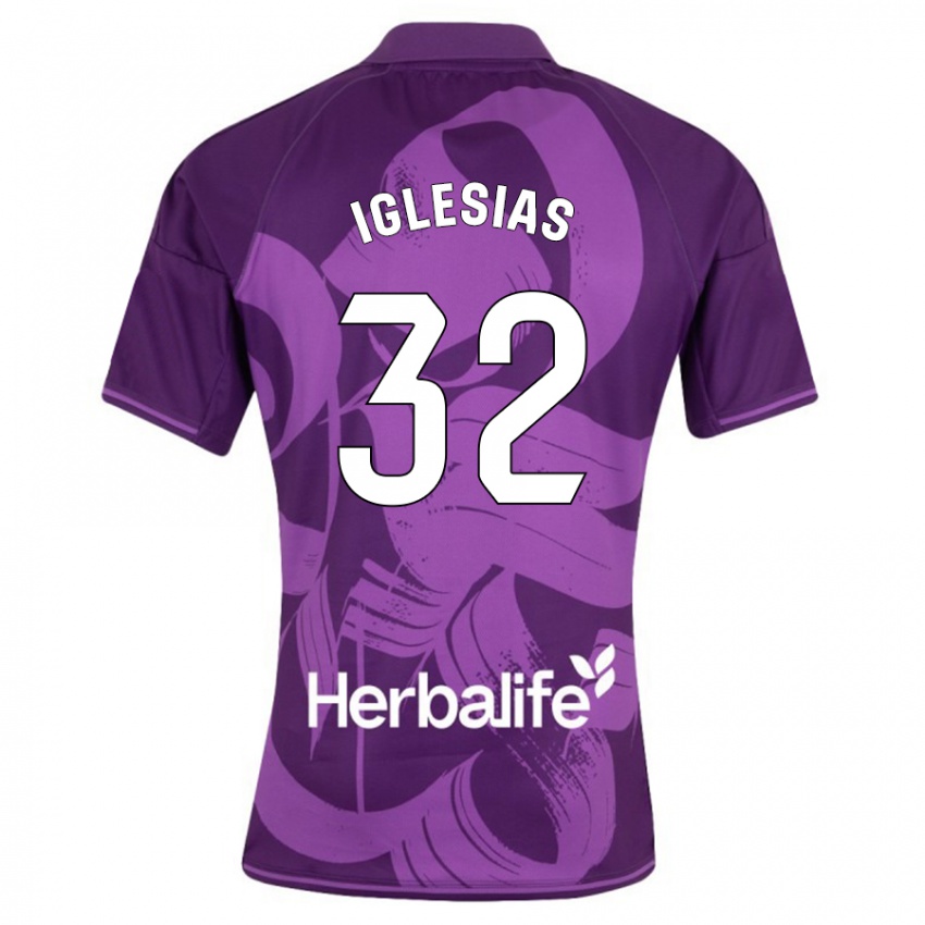 Herren Koke Iglesias #32 Violett Auswärtstrikot Trikot 2023/24 T-Shirt
