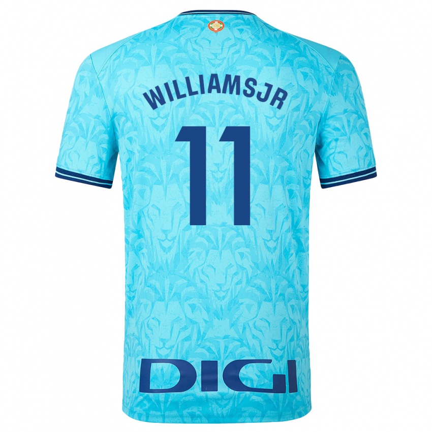 Herren Nico Williams #11 Himmelblau Auswärtstrikot Trikot 2023/24 T-Shirt