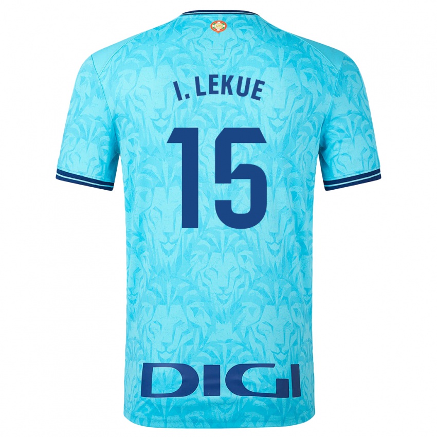Herren Inigo Lekue #15 Himmelblau Auswärtstrikot Trikot 2023/24 T-Shirt