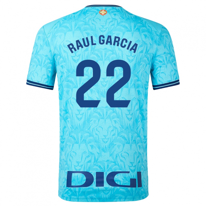 Herren Raul Garcia #22 Himmelblau Auswärtstrikot Trikot 2023/24 T-Shirt