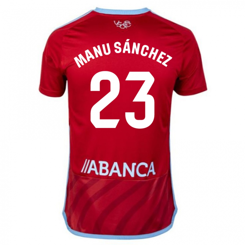 Herren Manu Sanchez #23 Rot Auswärtstrikot Trikot 2023/24 T-Shirt