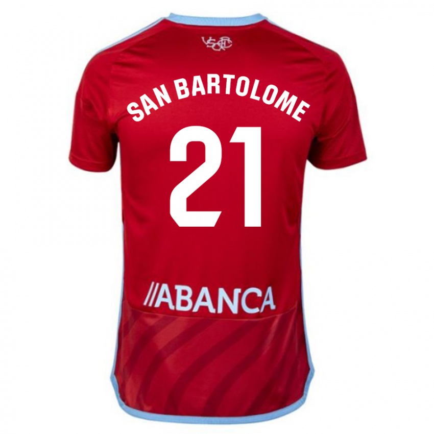 Herren Victor San Bartolome #21 Rot Auswärtstrikot Trikot 2023/24 T-Shirt