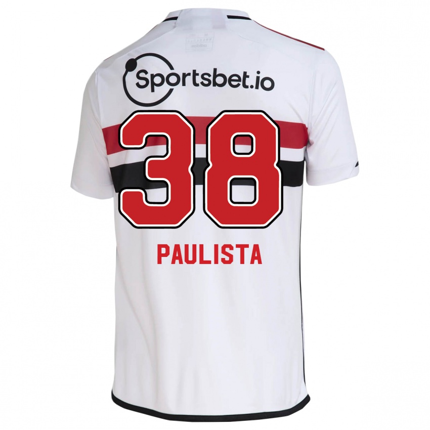 Damen Caio Paulista #38 Weiß Heimtrikot Trikot 2023/24 T-Shirt