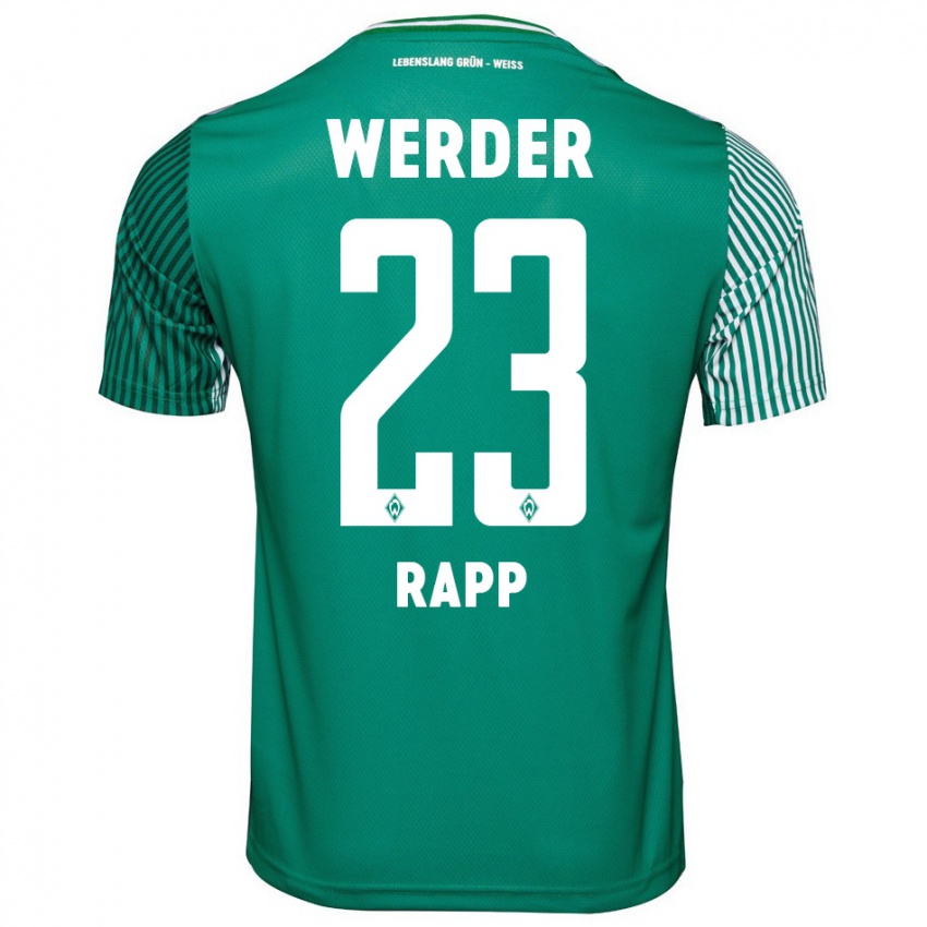 Damen Nicolai Rapp #23 Grün Heimtrikot Trikot 2023/24 T-Shirt