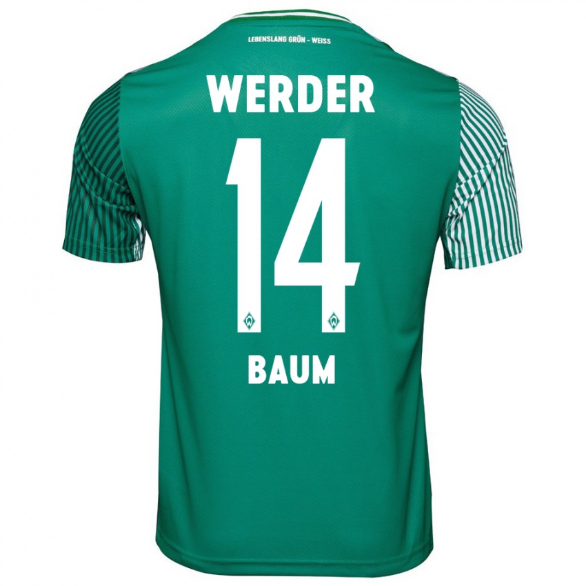 Damen Lennart Baum #14 Grün Heimtrikot Trikot 2023/24 T-Shirt