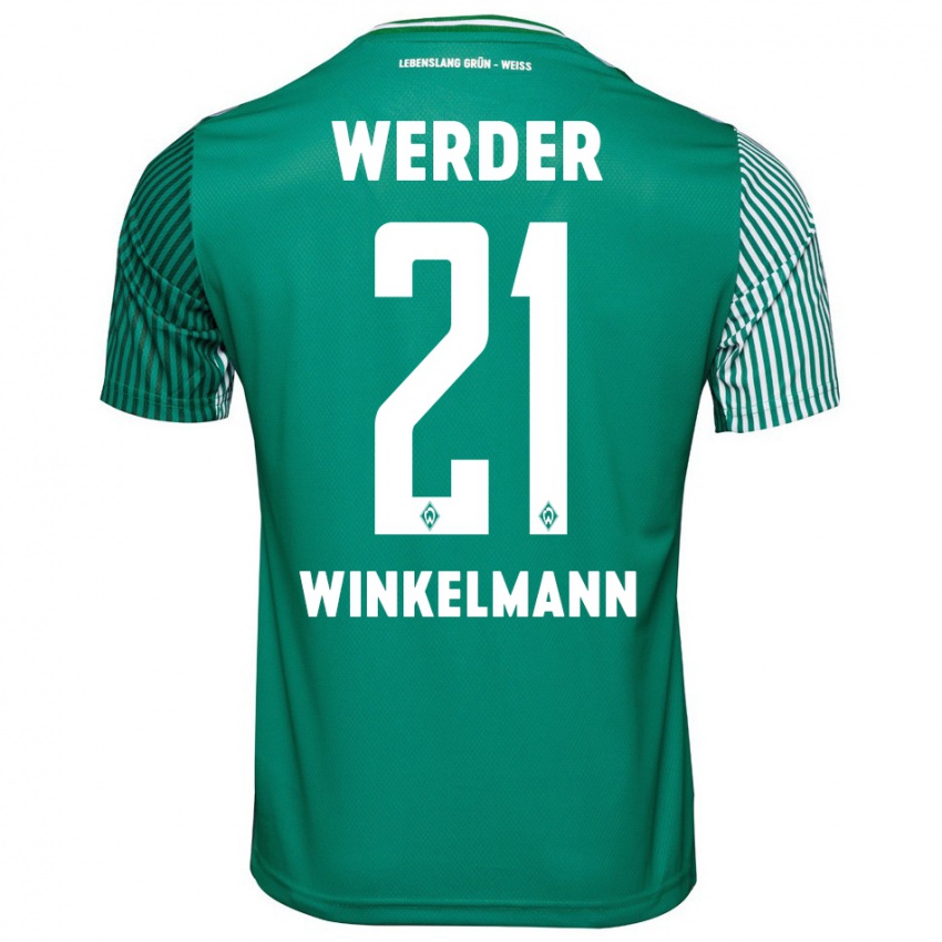 Damen Till Winkelmann #21 Grün Heimtrikot Trikot 2023/24 T-Shirt