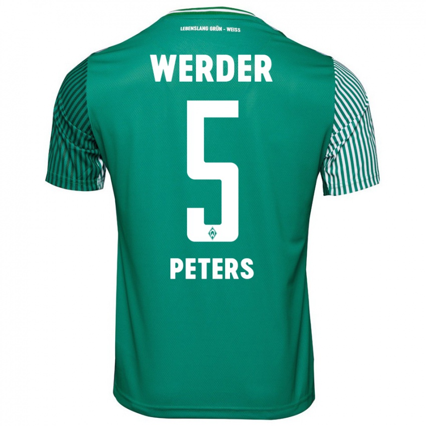 Damen Joshua Peters #5 Grün Heimtrikot Trikot 2023/24 T-Shirt