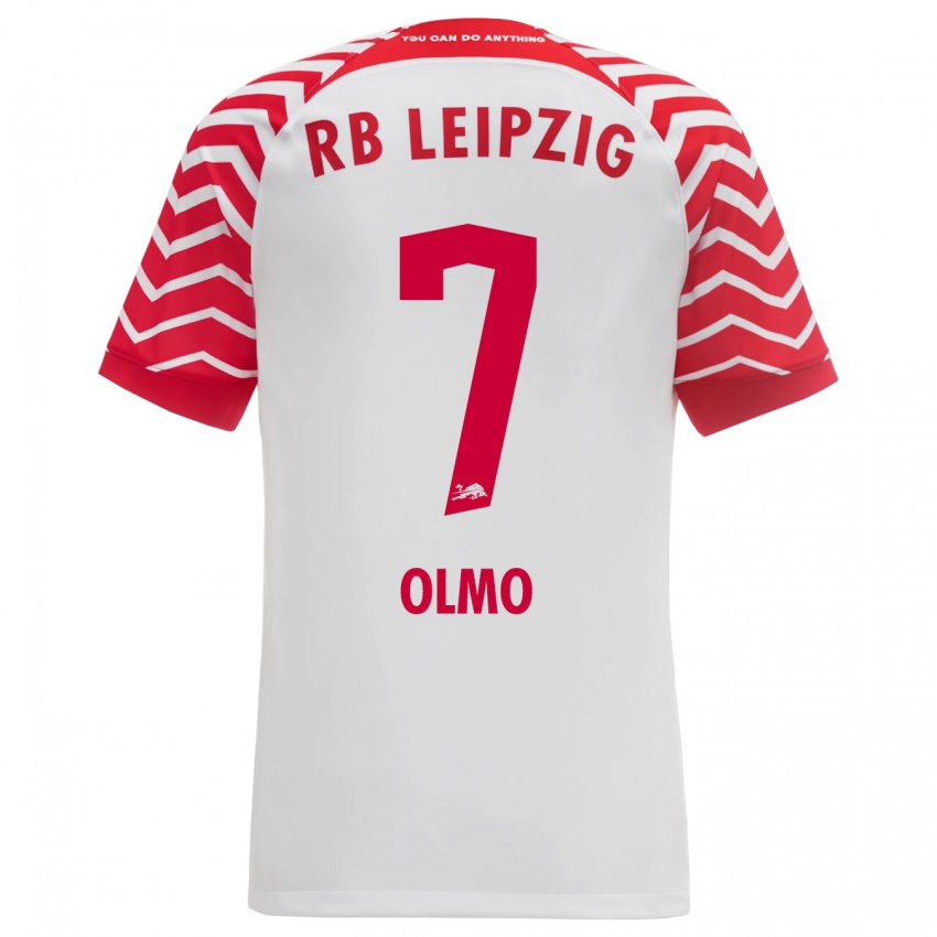 Damen Dani Olmo #7 Weiß Heimtrikot Trikot 2023/24 T-Shirt