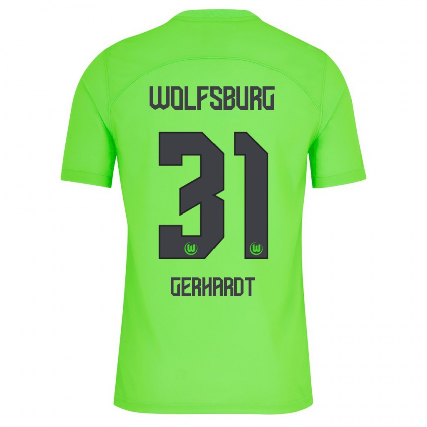 Damen Yannick Gerhardt #31 Grün Heimtrikot Trikot 2023/24 T-Shirt