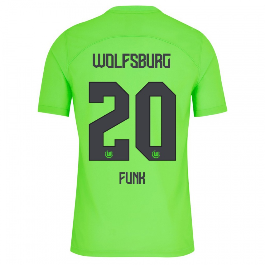 Damen Jonah Funk #20 Grün Heimtrikot Trikot 2023/24 T-Shirt